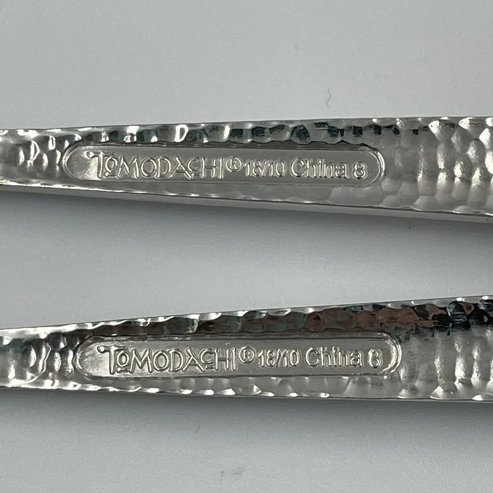 2 QTY Hampton Tomodachi ELLA Hammered Butter Knife Sugar Spoon Replace Flatware